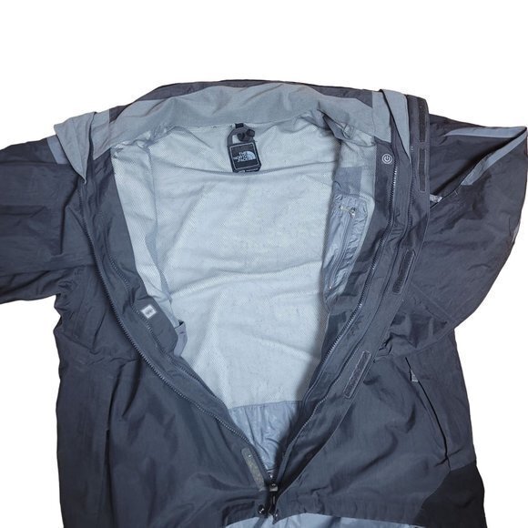 The North Face Mens Large Grey Full Zip Hyvent Jacket Multiple Pockets - Picture 5 of 9